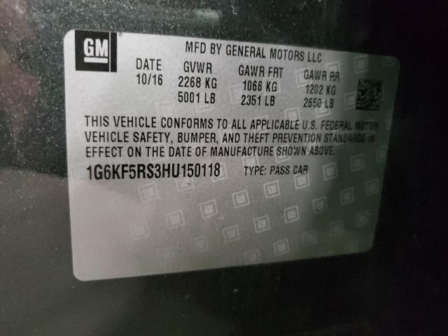 Photo 9 VIN: 1G6KF5RS3HU150118 - CADILLAC CT6 PREMIU 