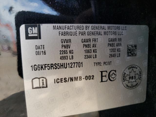 Photo 9 VIN: 1G6KF5RS5HU127701 - CADILLAC CT6 PREMIU 