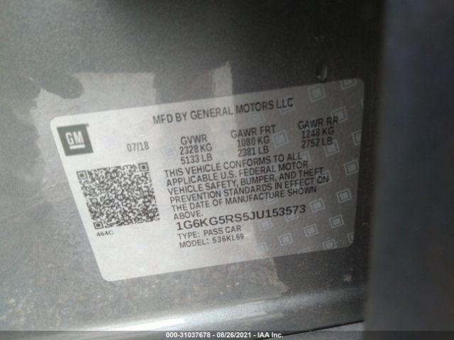 Photo 8 VIN: 1G6KG5RS5JU153573 - CADILLAC CT6 SEDAN 