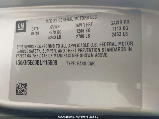 Photo 8 VIN: 1G6KH5E69BU116808 - CADILLAC DTS 