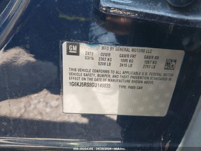 Photo 8 VIN: 1G6KJ5RS8GU149835 - CADILLAC CT6 