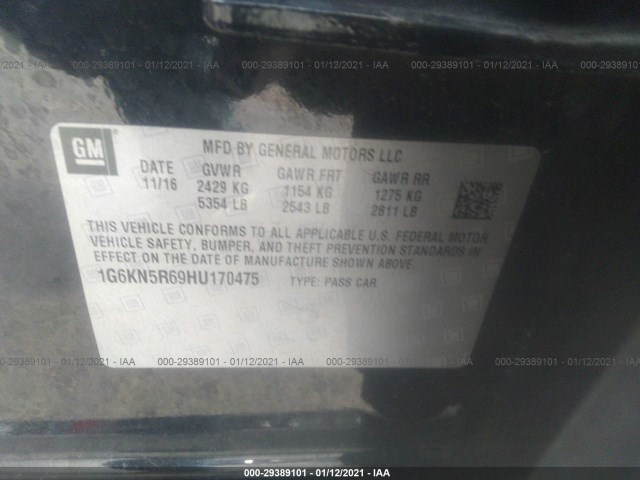 Photo 8 VIN: 1G6KN5R69HU170475 - CADILLAC CT6 SEDAN 