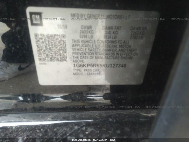 Photo 8 VIN: 1G6KP5R65KU127348 - CADILLAC CT6 SEDAN 