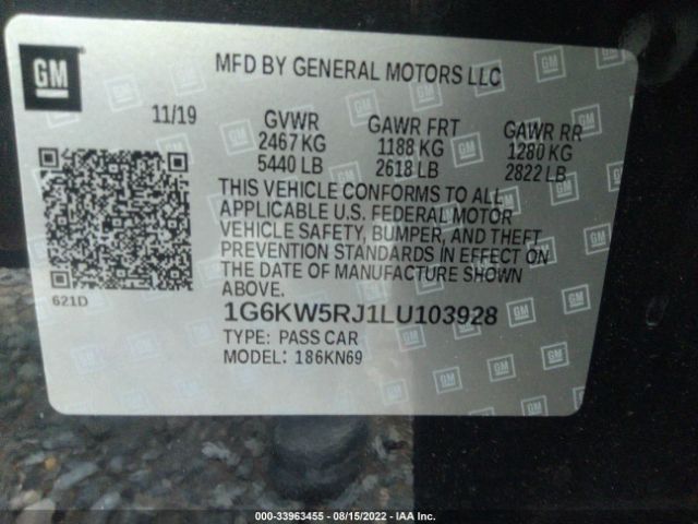 Photo 8 VIN: 1G6KW5RJ1LU103928 - CADILLAC CT6-V 