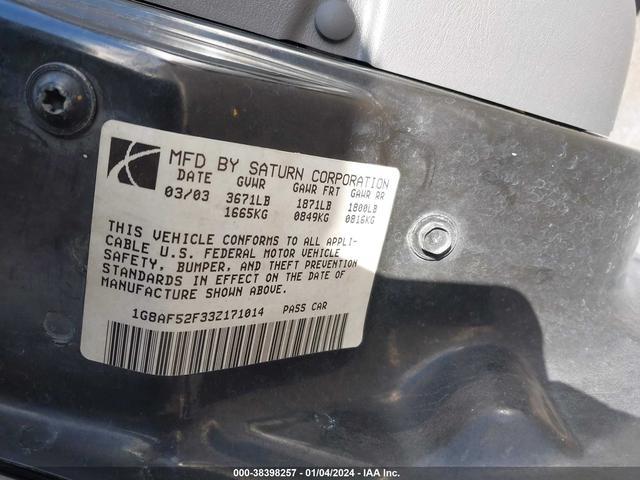 Photo 8 VIN: 1G8AF52F33Z171014 - SATURN ION 