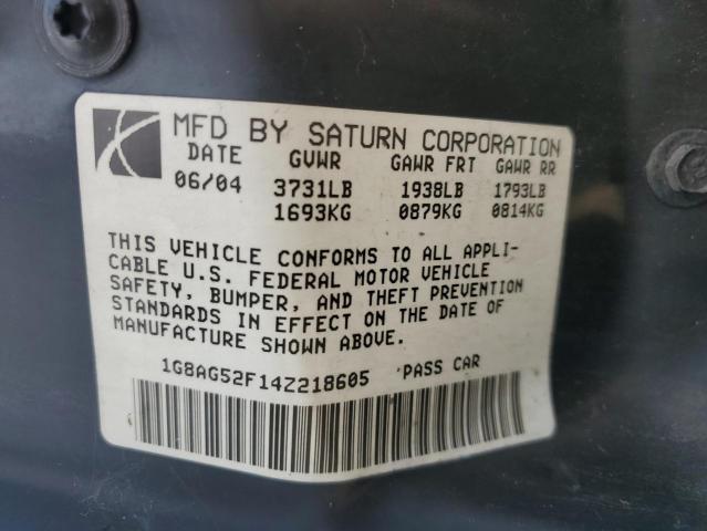 Photo 12 VIN: 1G8AG52F14Z218605 - SATURN ION LEVEL 