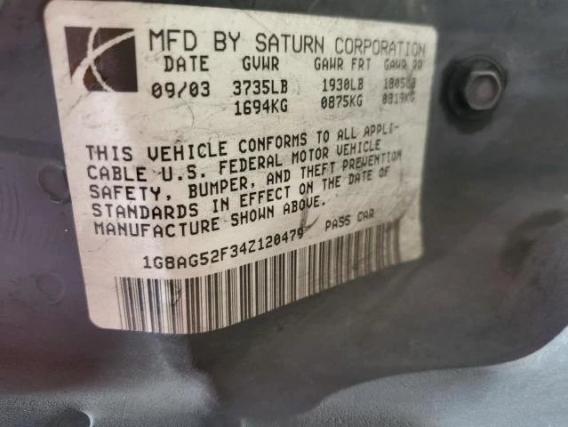 Photo 11 VIN: 1G8AG52F34Z120479 - SATURN ION LEVEL 