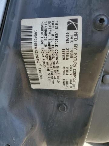 Photo 12 VIN: 1G8AG52F63Z193151 - SATURN ION 