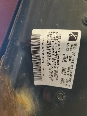 Photo 11 VIN: 1G8AJ52F13Z154078 - SATURN ION LEVEL 