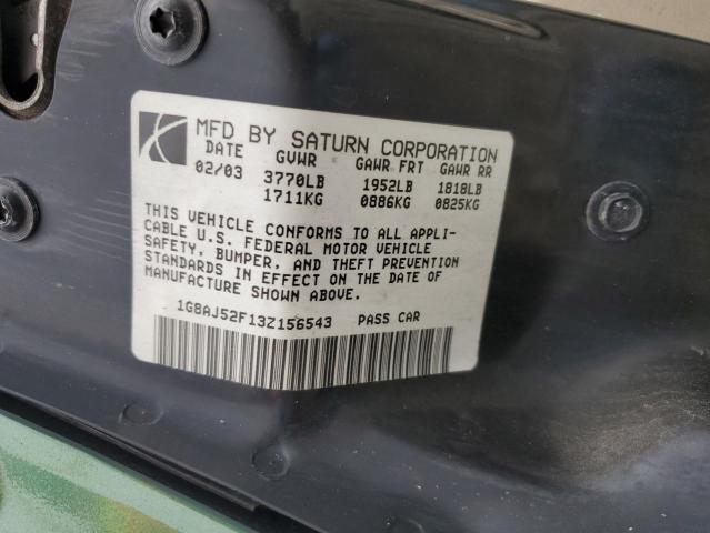 Photo 12 VIN: 1G8AJ52F13Z156543 - SATURN ION 