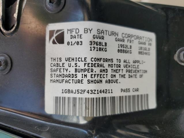 Photo 11 VIN: 1G8AJ52F43Z144211 - SATURN ION LEVEL 