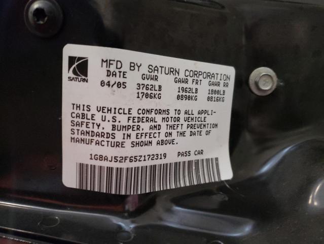 Photo 12 VIN: 1G8AJ52F65Z172319 - SATURN ION LEVEL 