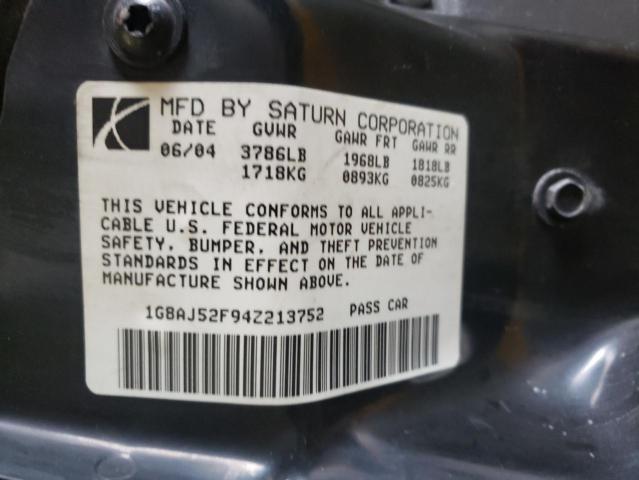 Photo 11 VIN: 1G8AJ52F94Z213752 - SATURN ION LEVEL 