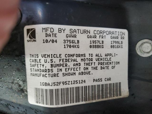 Photo 11 VIN: 1G8AJ52F95Z125124 - SATURN ION LEVEL 