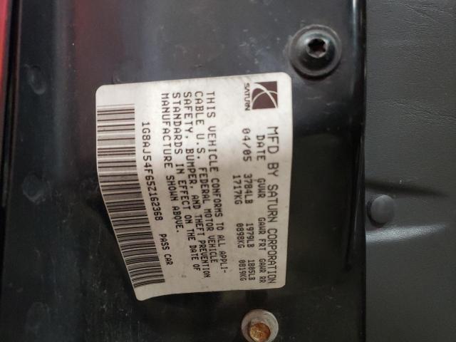 Photo 9 VIN: 1G8AJ54F65Z162368 - SATURN ION LEVEL 