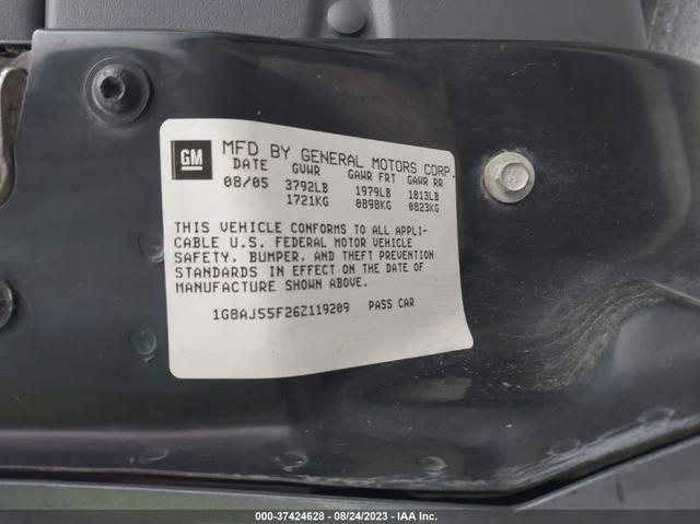 Photo 8 VIN: 1G8AJ55F26Z119209 - SATURN ION 