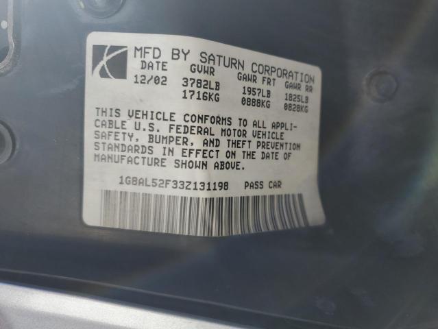 Photo 12 VIN: 1G8AL52F33Z131198 - SATURN ION LEVEL 