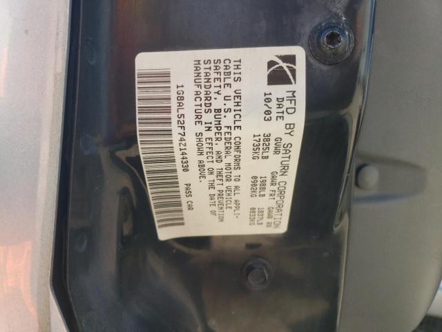 Photo 11 VIN: 1G8AL52F74Z144330 - SATURN ION LEVEL 