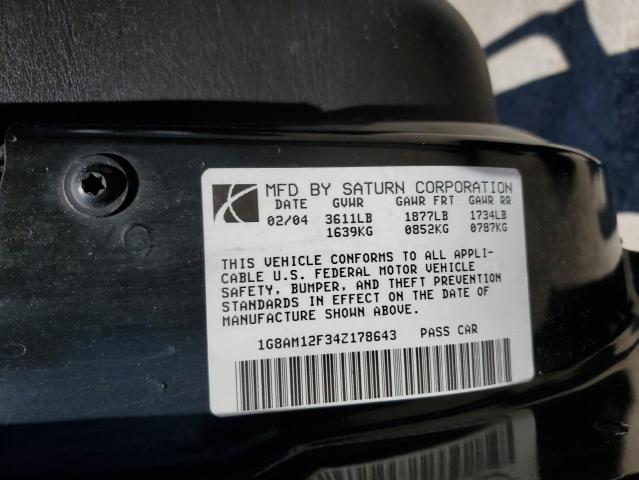 Photo 11 VIN: 1G8AM12F34Z178643 - SATURN ION LEVEL 