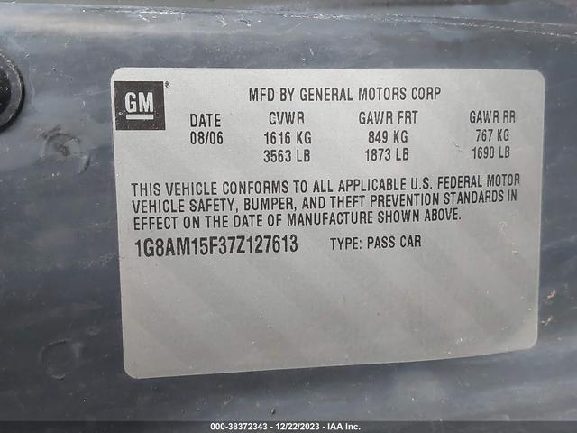 Photo 8 VIN: 1G8AM15F37Z127613 - SATURN ION 