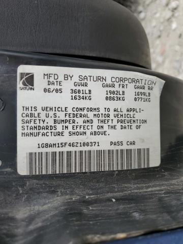 Photo 11 VIN: 1G8AM15F46Z100371 - SATURN ION LEVEL 