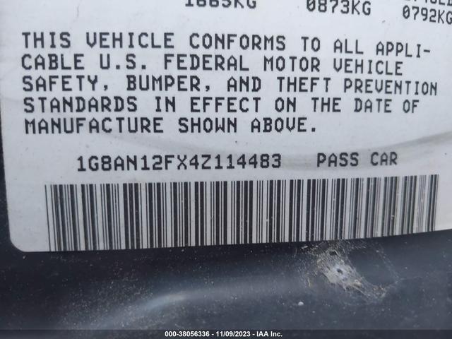 Photo 8 VIN: 1G8AN12FX4Z114483 - SATURN ION 