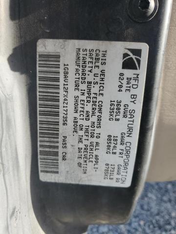 Photo 12 VIN: 1G8AV12FX4Z177356 - SATURN ION LEVEL 