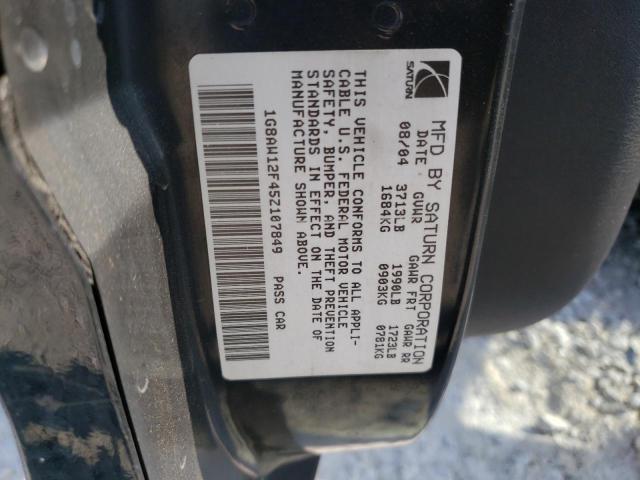 Photo 12 VIN: 1G8AW12F45Z107849 - SATURN ION LEVEL 