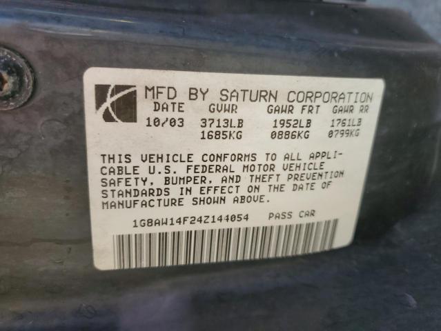 Photo 12 VIN: 1G8AW14F24Z144054 - SATURN ION LEVEL 