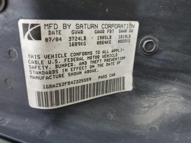 Photo 12 VIN: 1G8AZ52F84Z225559 - SATURN ION LEVEL 