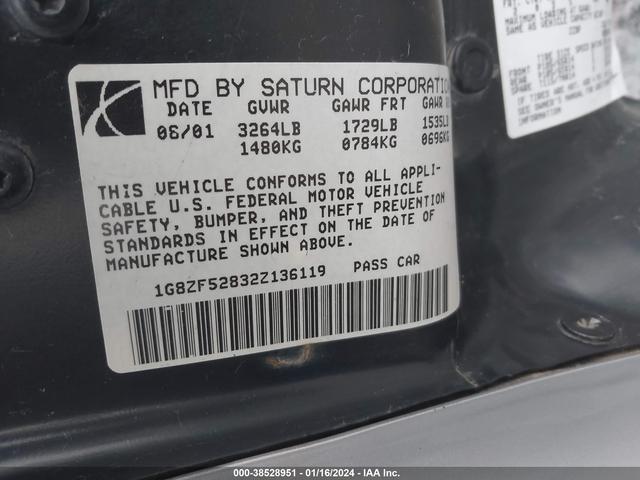 Photo 8 VIN: 1G8ZF52832Z136119 - SATURN SL 