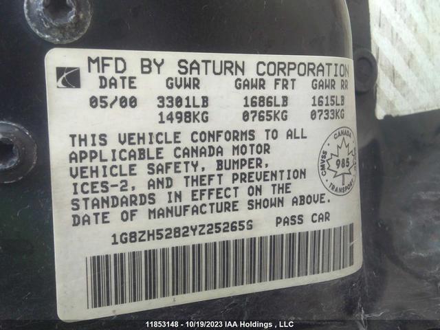 Photo 8 VIN: 1G8ZH5282YZ252656 - SATURN SL 