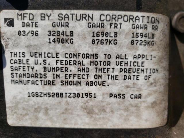 Photo 9 VIN: 1G8ZH5288TZ301951 - SATURN SL1 