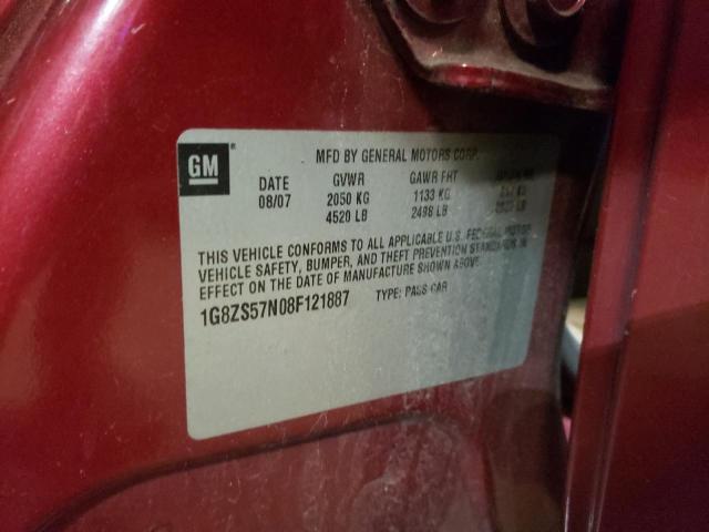 Photo 11 VIN: 1G8ZS57N08F121887 - SATURN AURA XE 