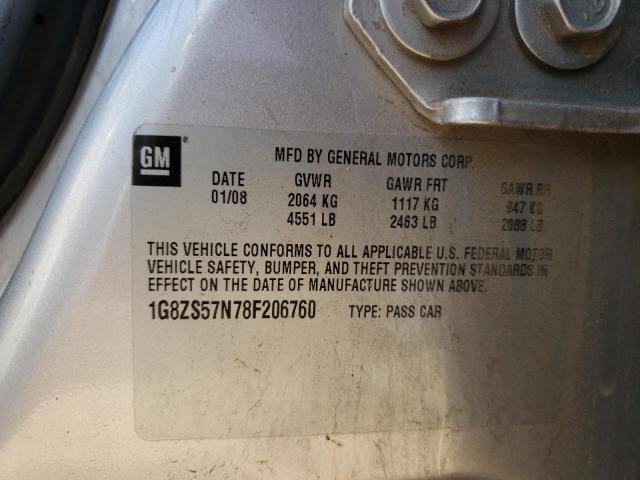 Photo 11 VIN: 1G8ZS57N78F206760 - SATURN AURA XE 