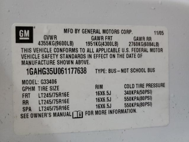 Photo 12 VIN: 1GAHG35U061177638 - CHEVROLET EXPRESS G3 