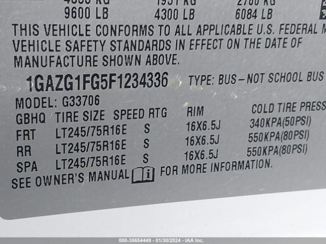 Photo 8 VIN: 1GAZG1FG5F1234336 - CHEVROLET EXPRESS 3500 