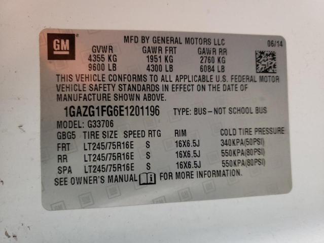 Photo 12 VIN: 1GAZG1FG6E1201196 - CHEVROLET EXPRESS G3 