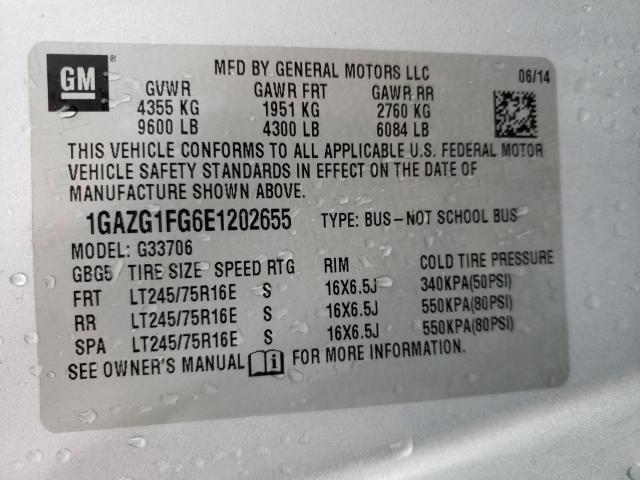 Photo 9 VIN: 1GAZG1FG6E1202655 - CHEVROLET EXPRESS G3 