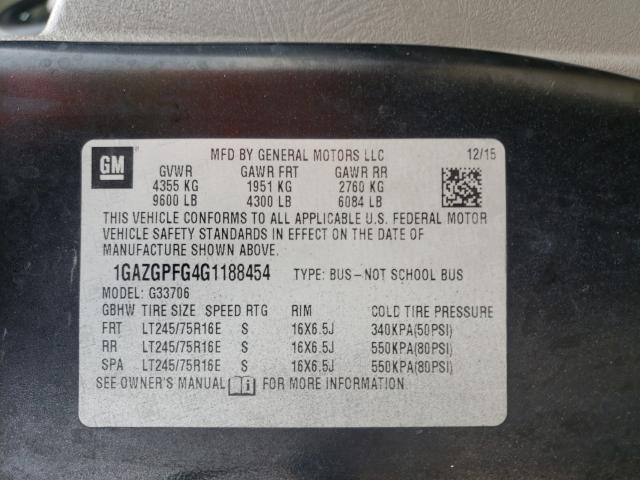 Photo 9 VIN: 1GAZGPFG4G1188454 - CHEVROLET EXPRESS G3 