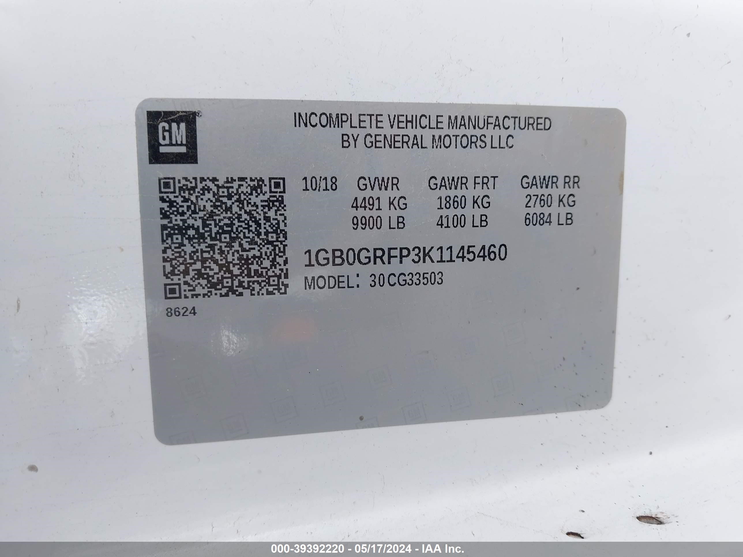 Photo 7 VIN: 1GB0GRFP3K1145460 - CHEVROLET NULL 