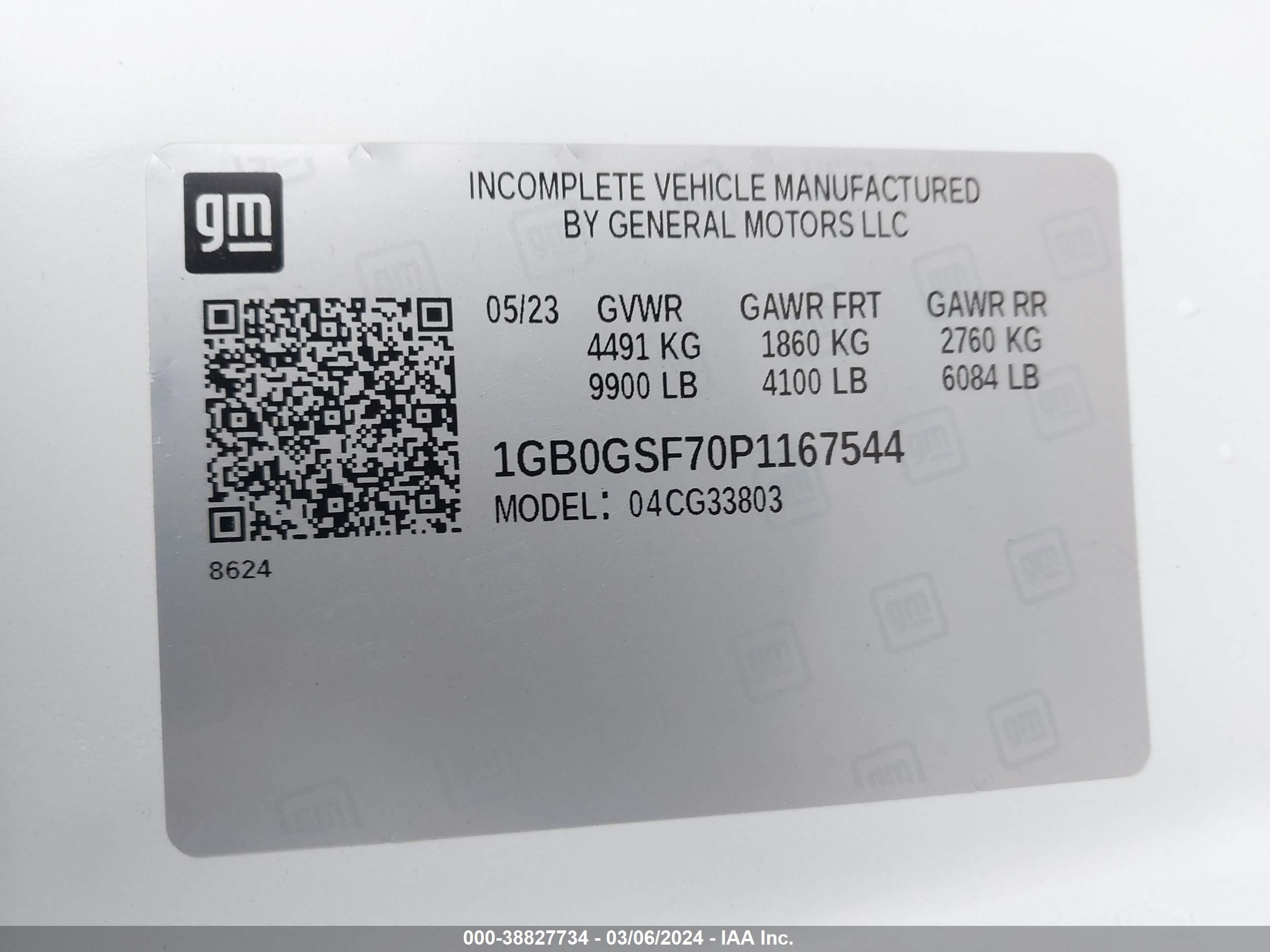 Photo 7 VIN: 1GB0GSF70P1167544 - CHEVROLET NULL 