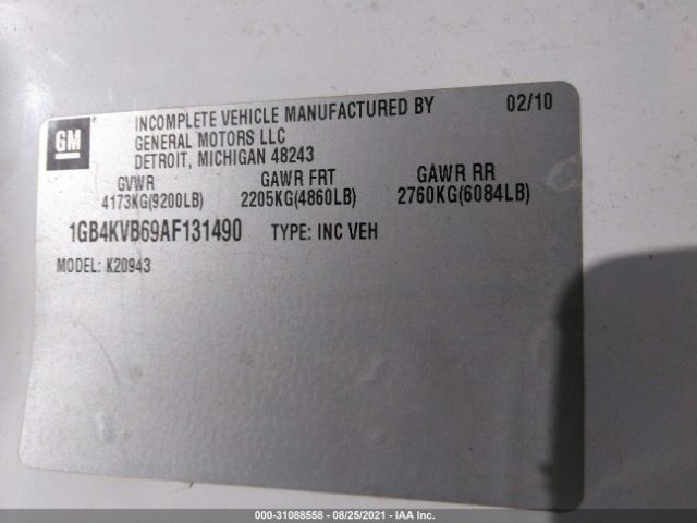 Photo 8 VIN: 1GB4KVB69AF131490 - CHEVROLET SILVERADO 2500HD 