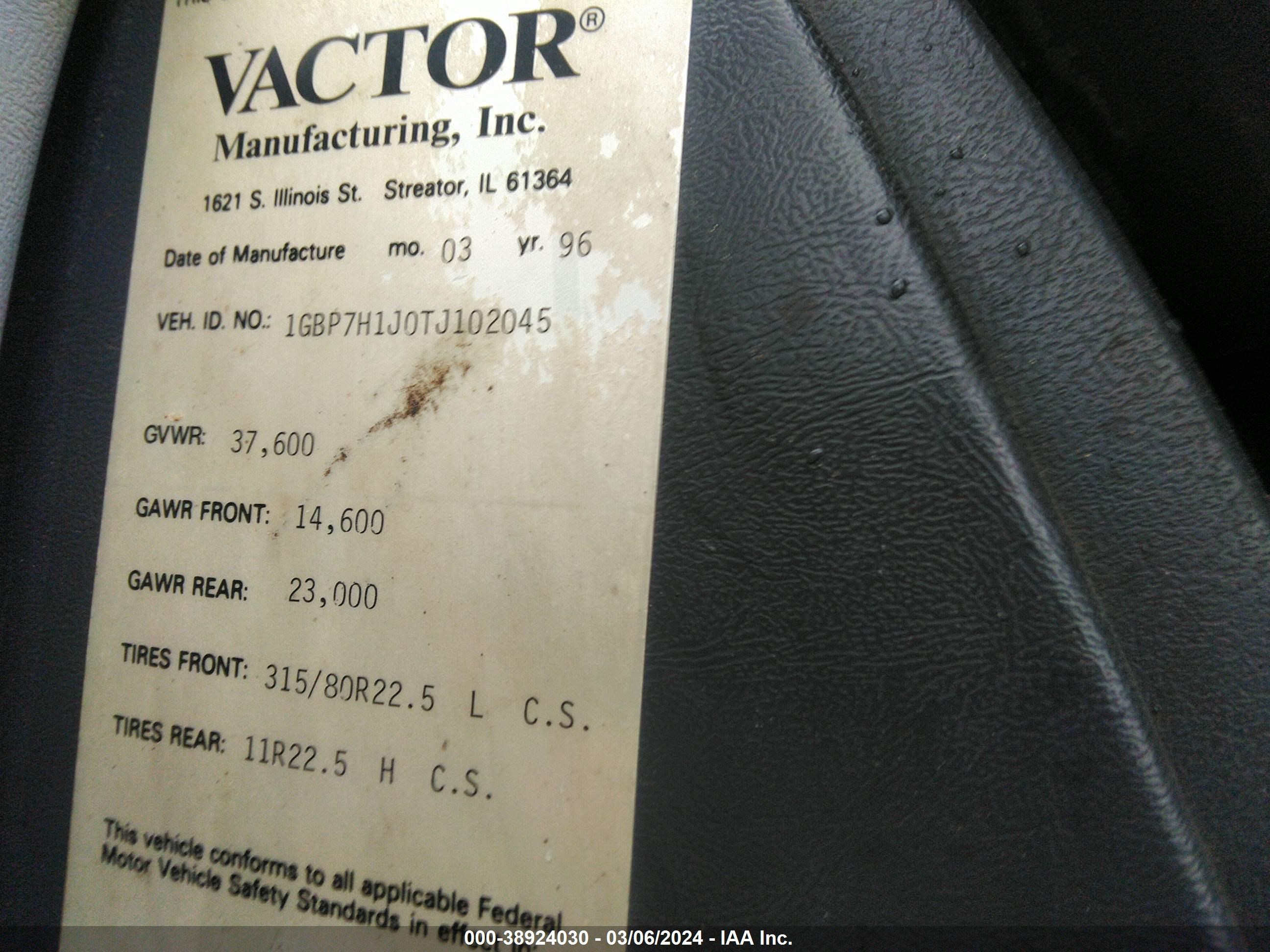 Photo 7 VIN: 1GBP7H1J0TJ102045 - CHEVROLET NULL 