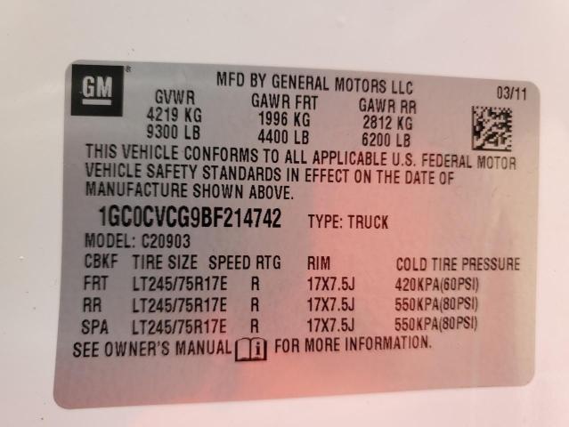 Photo 9 VIN: 1GC0CVCG9BF214742 - CHEVROLET ALL MODELS 