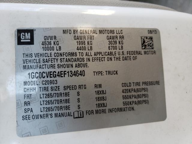 Photo 9 VIN: 1GC0CVEG4EF134640 - CHEVROLET SILVERADO 