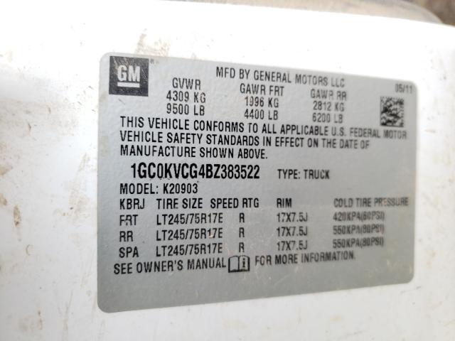 Photo 9 VIN: 1GC0KVCG4BZ383522 - CHEVROLET SILVERADO 