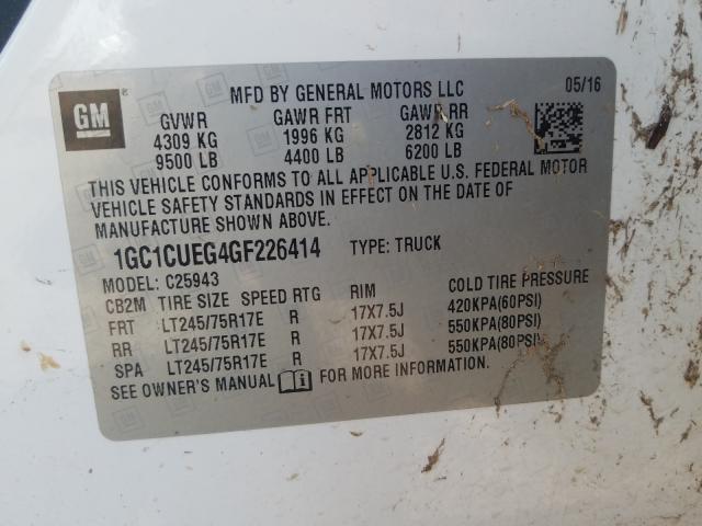 Photo 9 VIN: 1GC1CUEG4GF226414 - CHEVROLET SILVERADO 