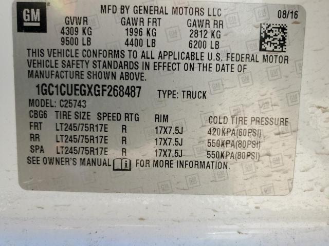 Photo 12 VIN: 1GC1CUEGXGF268487 - CHEVROLET SILVERADO 