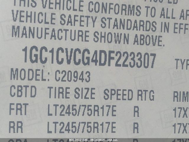 Photo 8 VIN: 1GC1CVCG4DF223307 - CHEVROLET SILVERADO 2500HD 